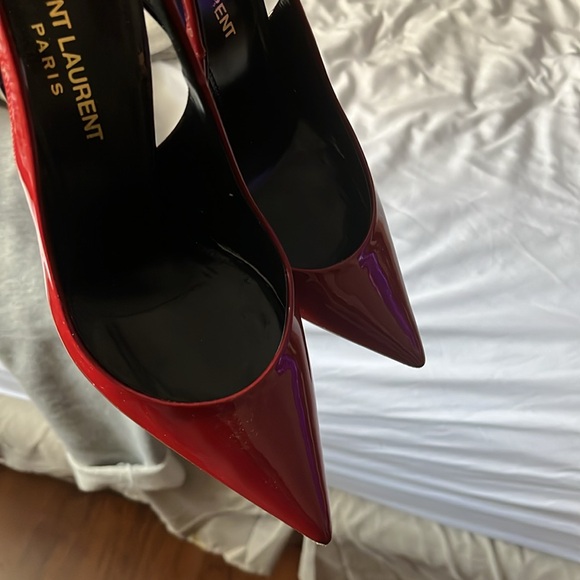 Saint Laurent red Anja heels - Picture 3 of 9